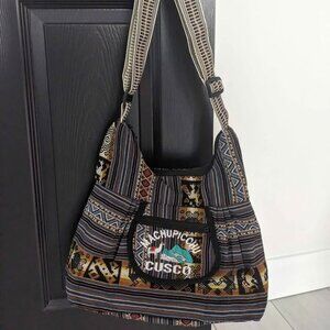 Handmade Machu Picchu Cusco Shoulder Bag, Peruvian Woven Boho Purse, New